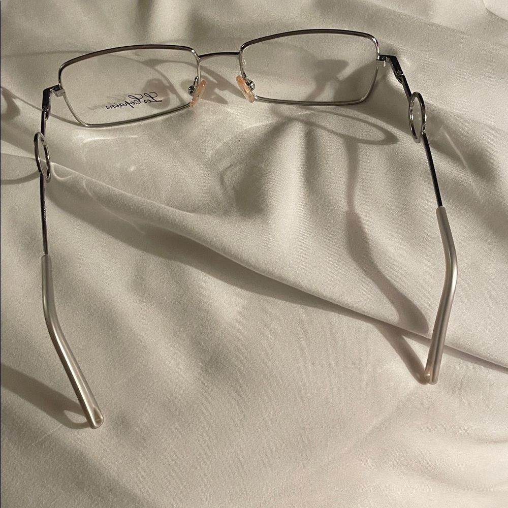 Les Copains Silver Rectangular Glasses - image 5